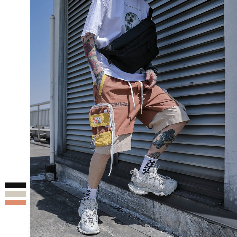 Casual Five-Point Shorts Men Summer Streetwear Korean Ins