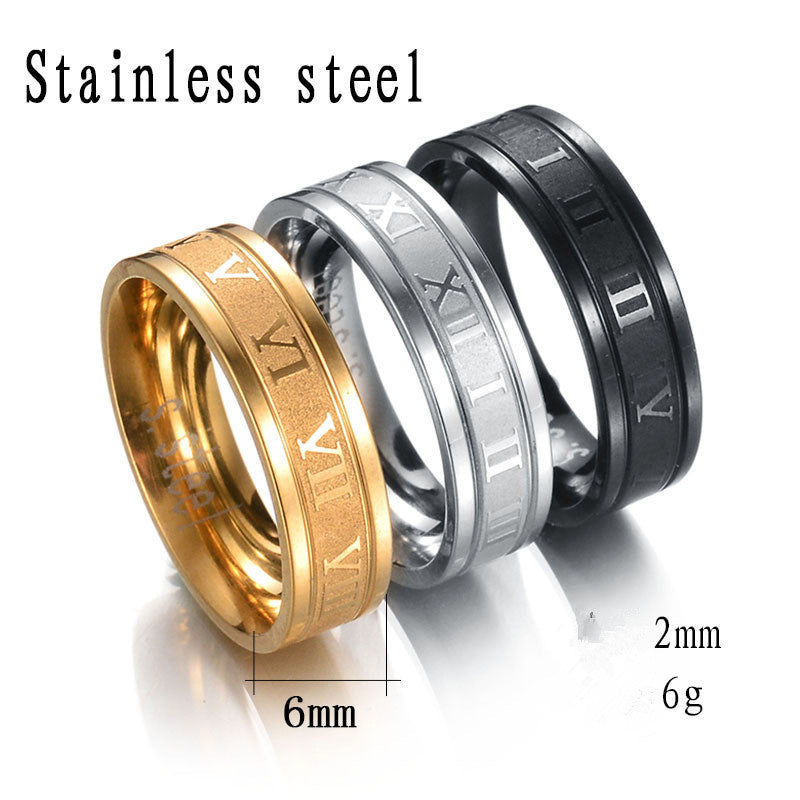 Stainless Steel Ring Personality Men's Fashion Titanium Steel Jewelry