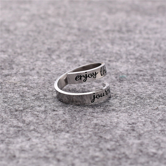 Double titanium steel ring ring