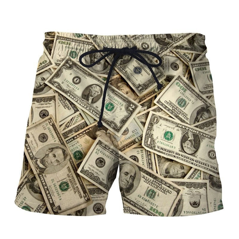 3D Digital Printed Beach Shorts Men