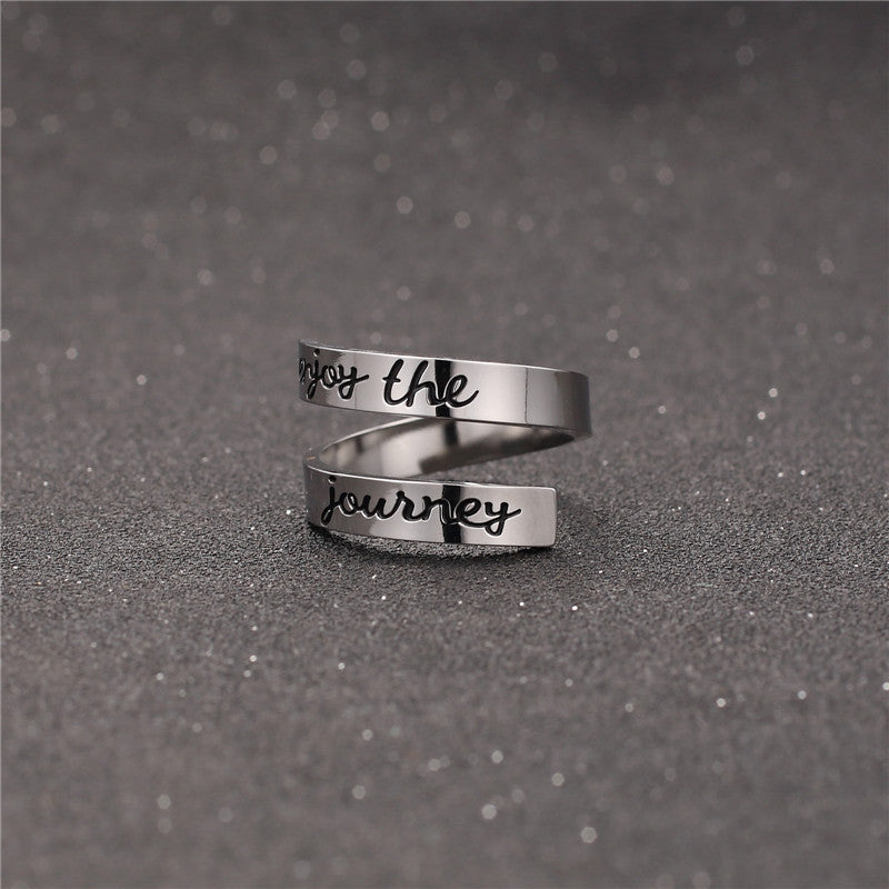 Double titanium steel ring ring